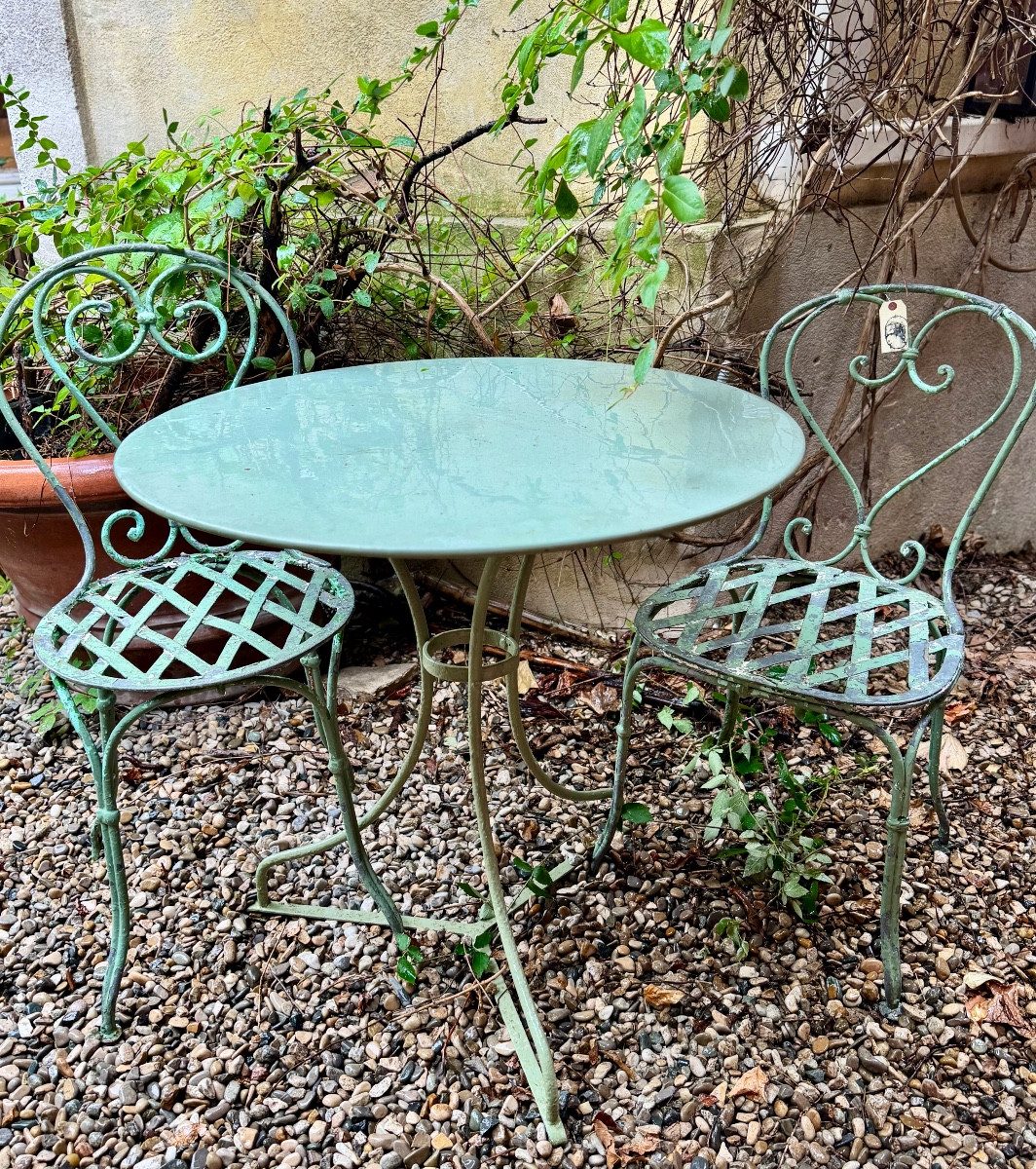 Guéridon et chaises de jardin, fin XIXe siècle