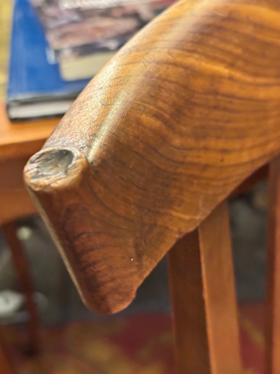 Pair Of Cherry Wood Chairs, Directoire Period, Back Painted “paul Et Virginie”-photo-7