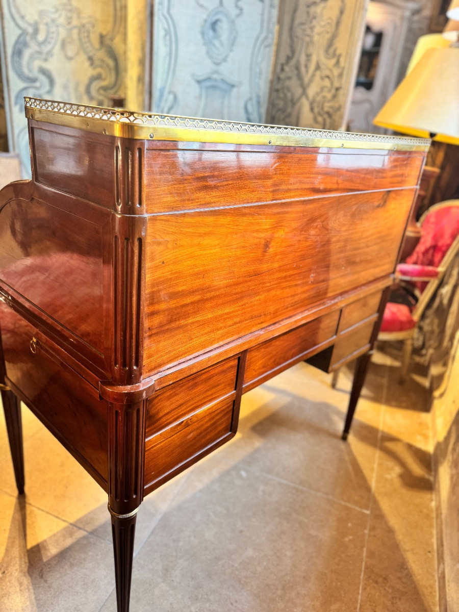 Bureau à cylindre Louis XVI estampillé F. REIZELL – Paris, fin du XVIIIᵉ siècle-photo-6