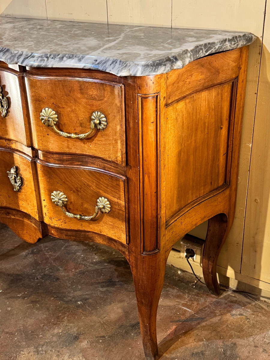 Petite commode sauteuse Louis XV – XVIIIe siècle-photo-2