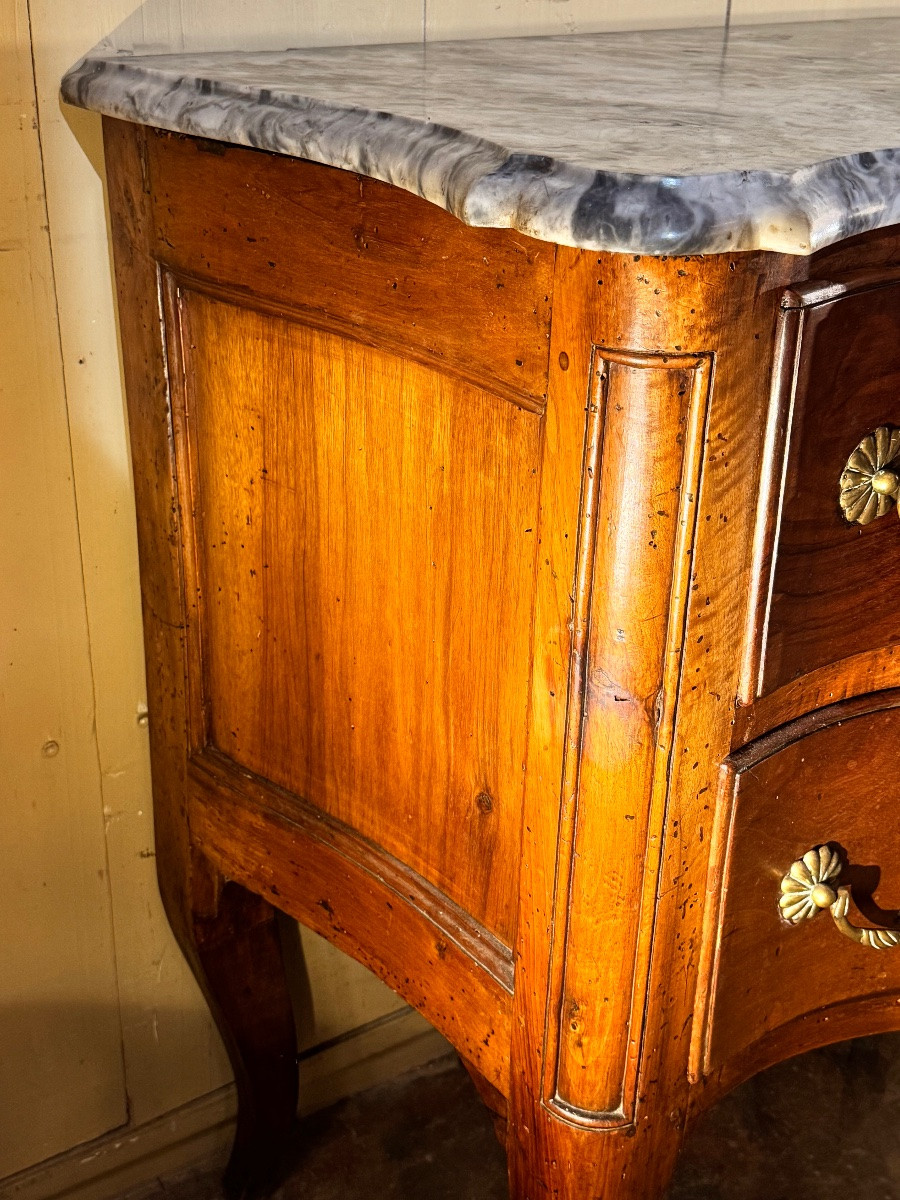 Petite commode sauteuse Louis XV – XVIIIe siècle-photo-3