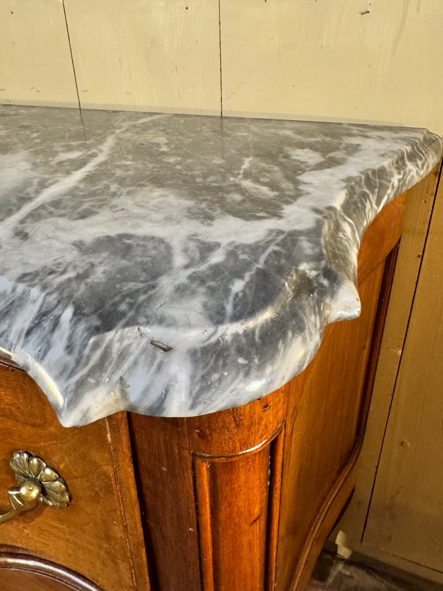 Petite commode sauteuse Louis XV – XVIIIe siècle-photo-2