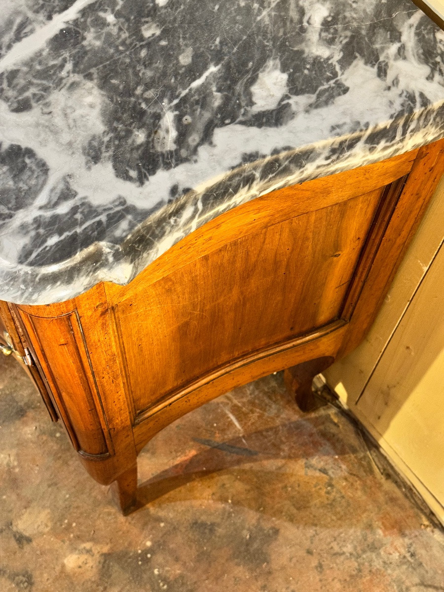 Petite commode sauteuse Louis XV – XVIIIe siècle-photo-3