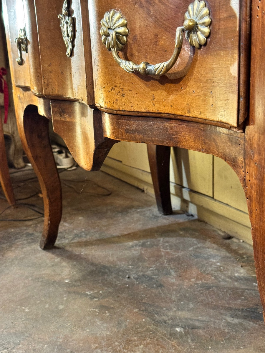 Petite commode sauteuse Louis XV – XVIIIe siècle-photo-5