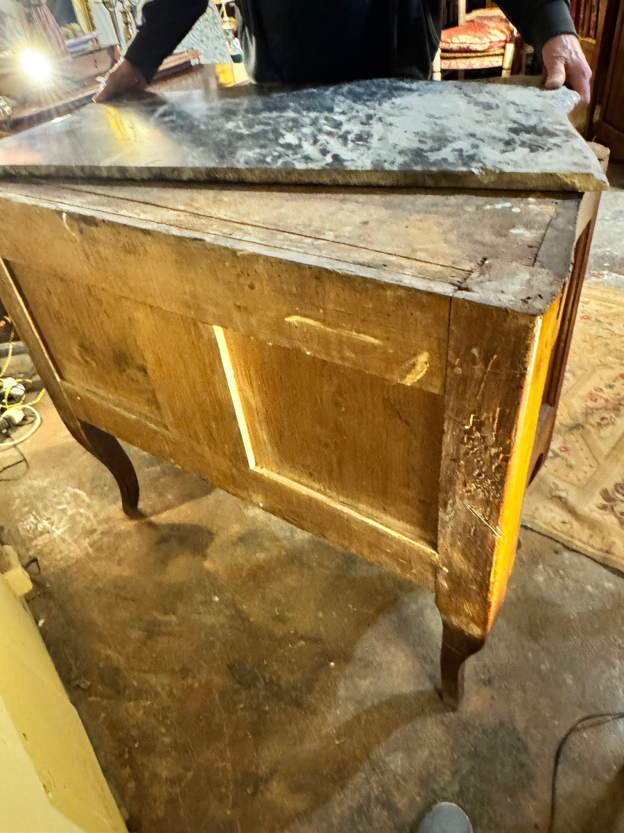 Petite commode sauteuse Louis XV – XVIIIe siècle-photo-8