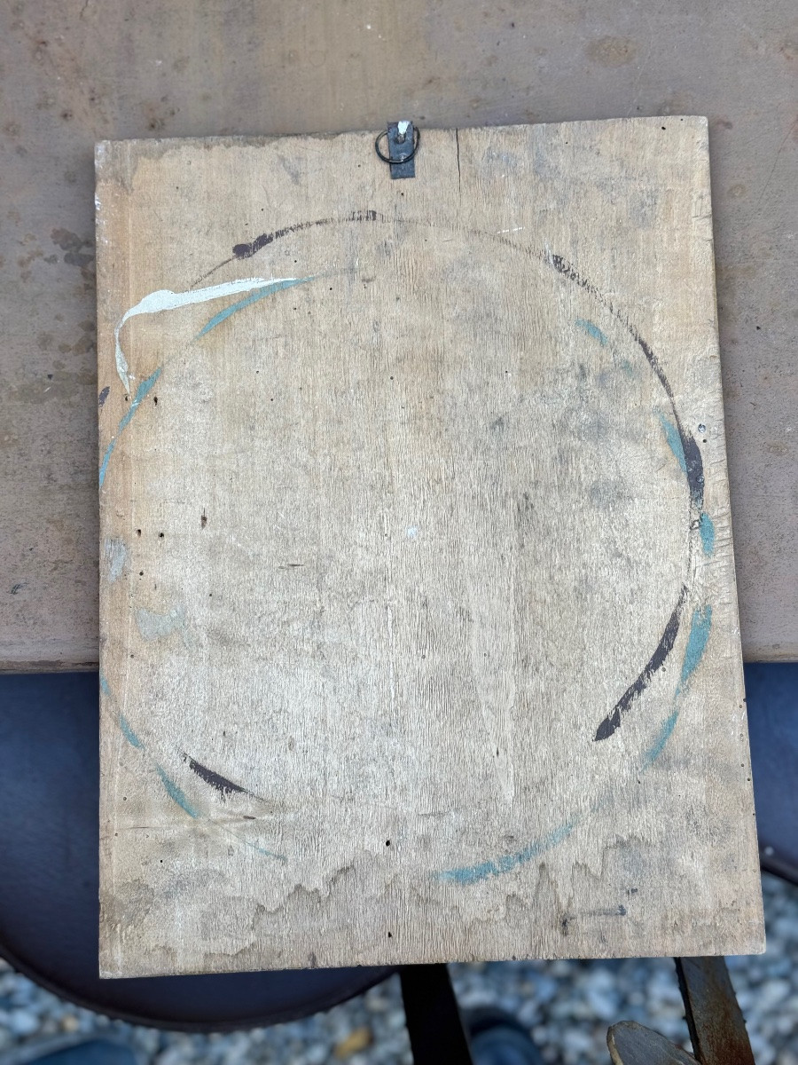 Ex-voto italien du XIXe siècle – Peinture naïve sur bois – daté du 24 juin 1866-photo-7