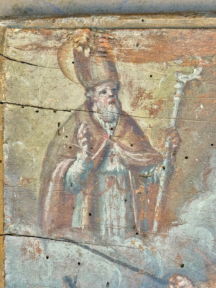 Ex-voto italien – Peinture sur bois – Daté 1794-photo-2