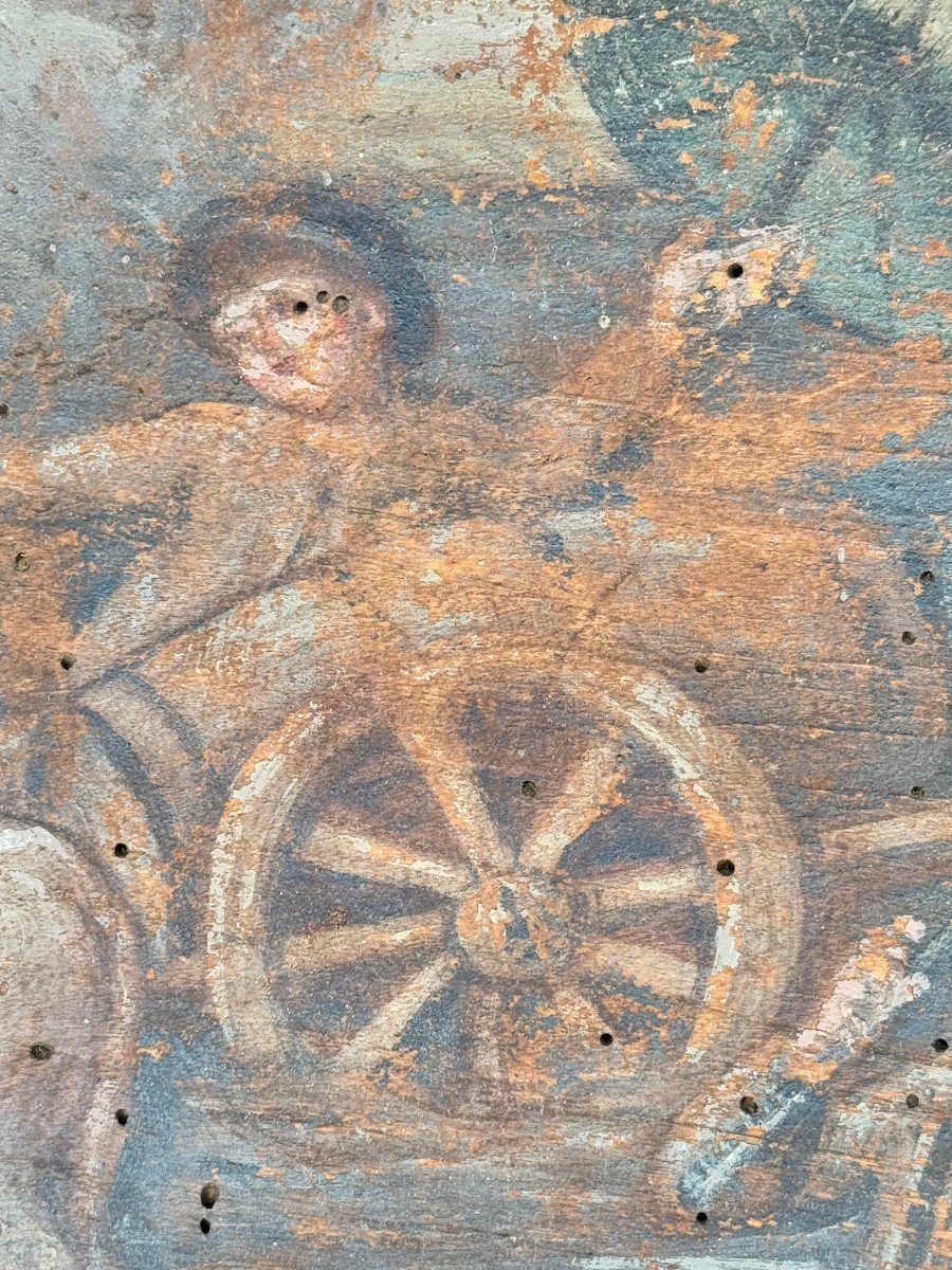 Ex-voto italien – Peinture sur bois – Daté 1794-photo-3