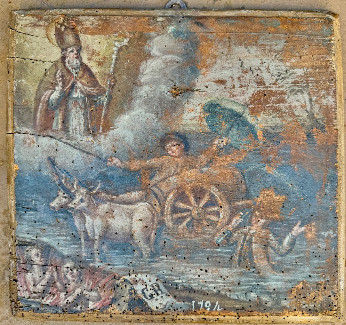 Ex-voto italien – Peinture sur bois – Daté 1794
