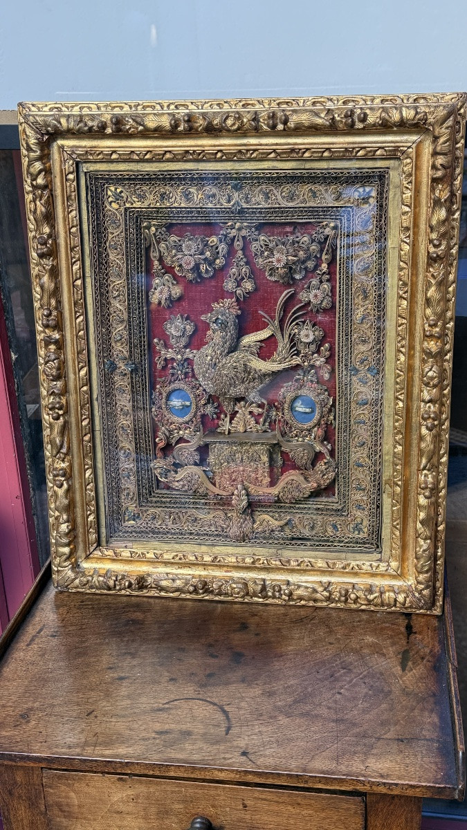 Paperolle Provençale aux Reliques de Saint François de Sales et Sainte Chantal – XVIIIe siècle-photo-5