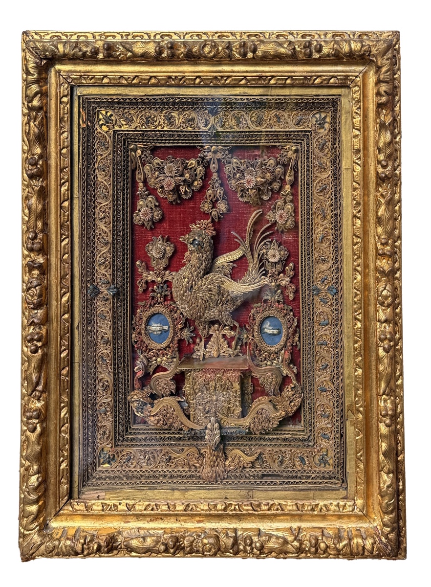 Paperolle Provençale aux Reliques de Saint François de Sales et Sainte Chantal – XVIIIe siècle