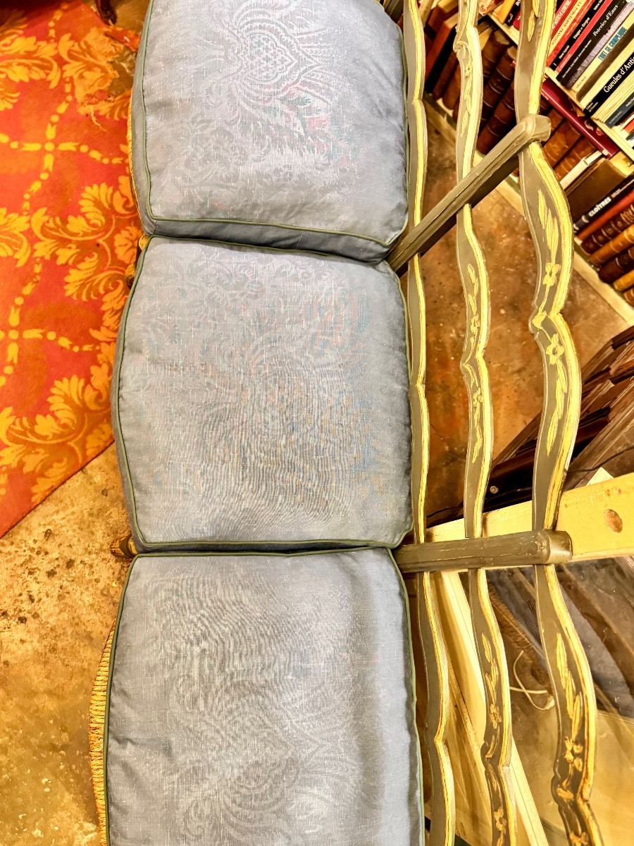 Radassier provençal trois places en bois peint, XVIIIᵉ siècle-photo-3