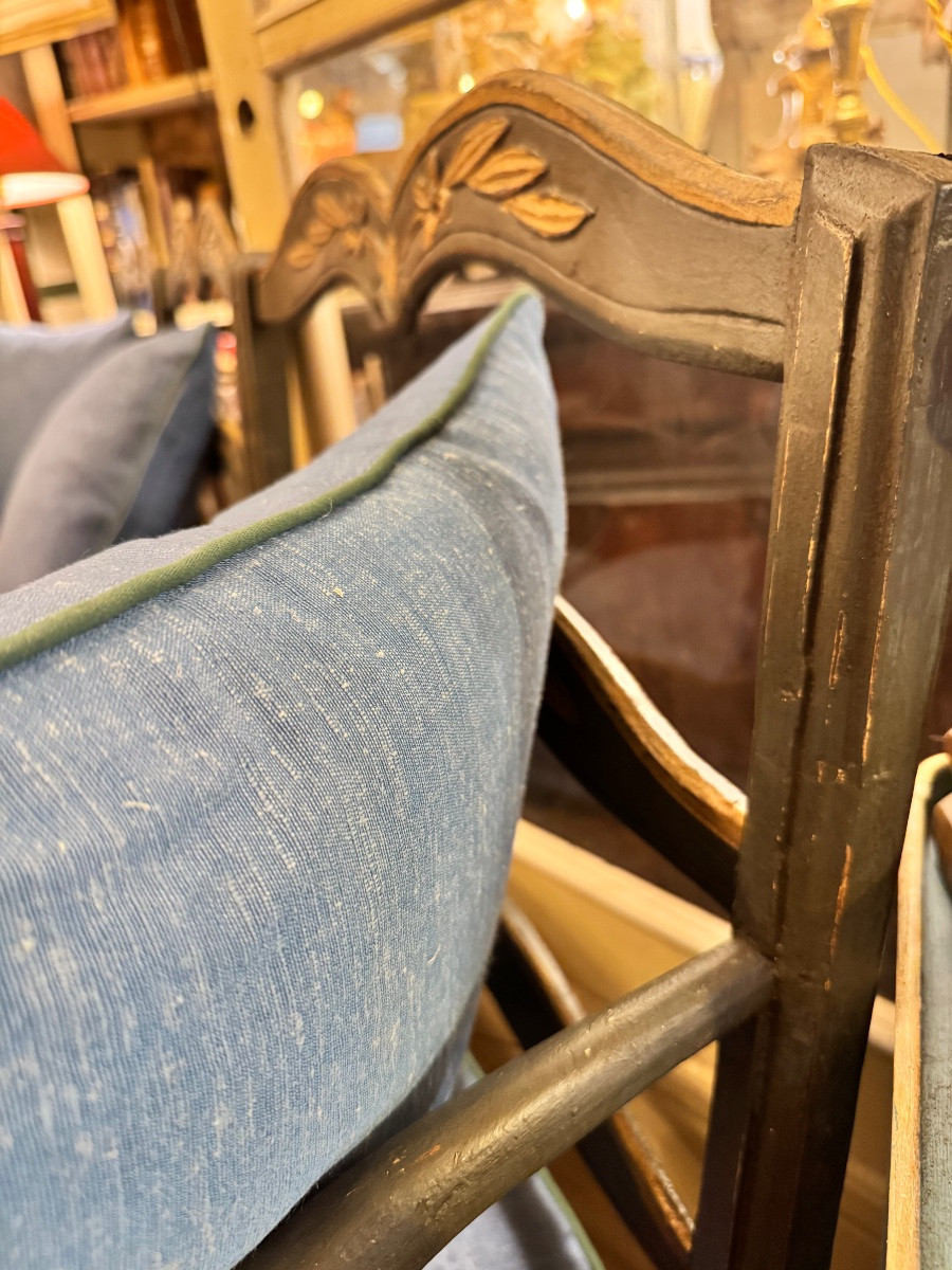 Radassier provençal trois places en bois peint, XVIIIᵉ siècle-photo-3