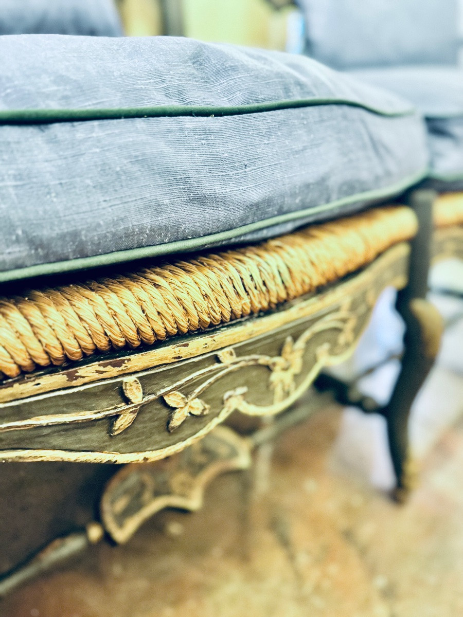 Radassier provençal trois places en bois peint, XVIIIᵉ siècle-photo-7