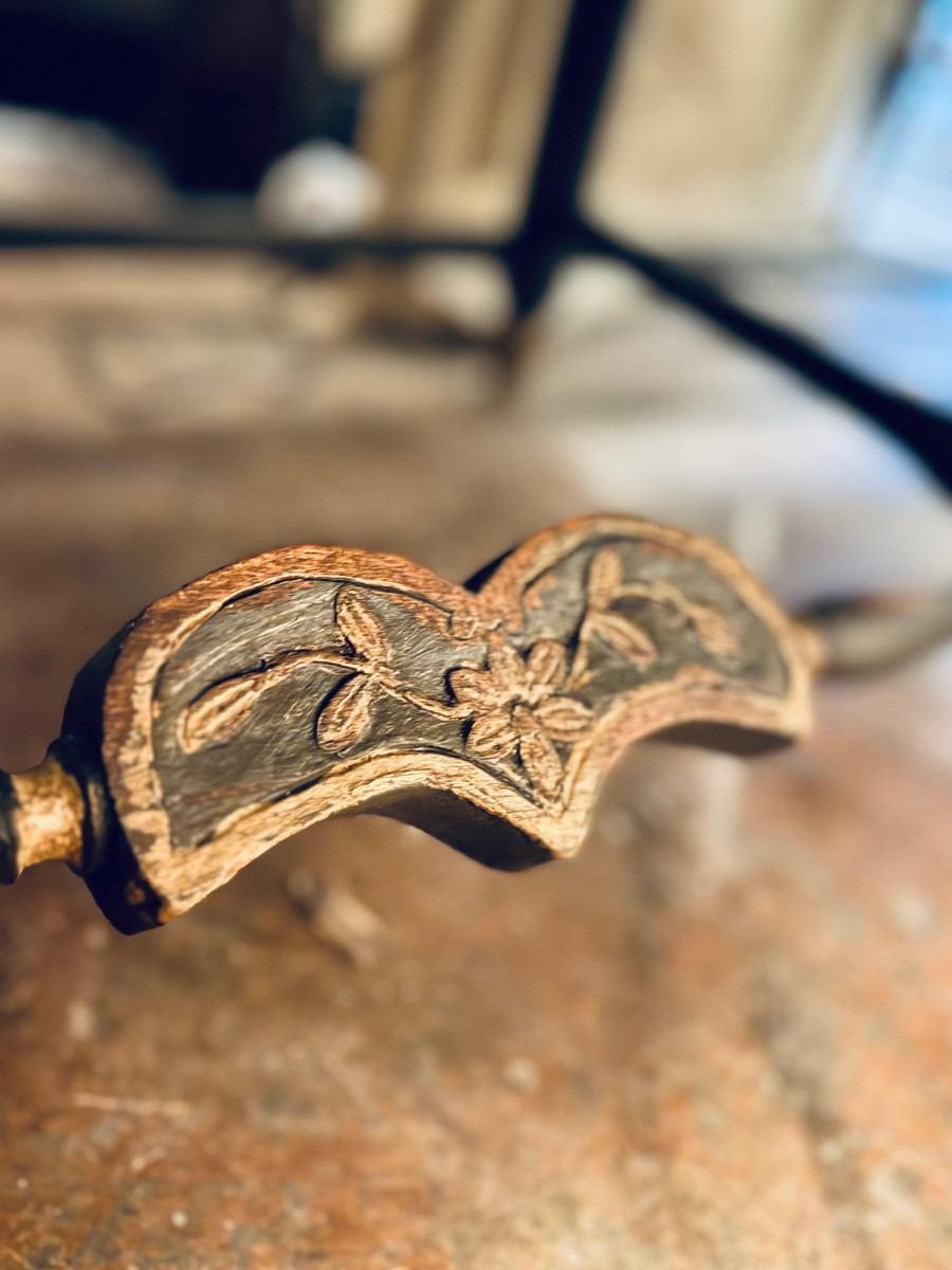 Radassier provençal trois places en bois peint, XVIIIᵉ siècle-photo-8