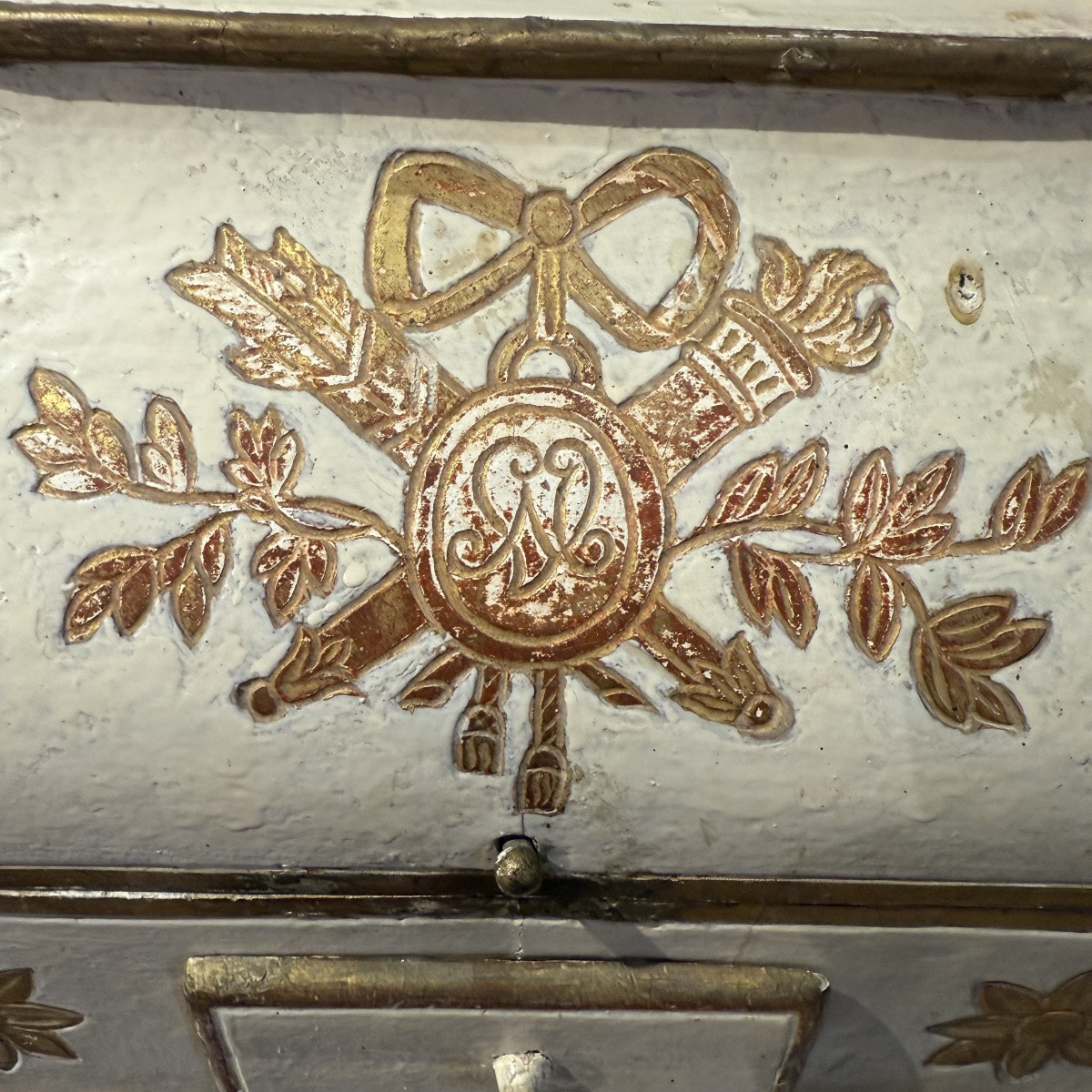 Coffret Louis XVI en bois laqué-photo-5