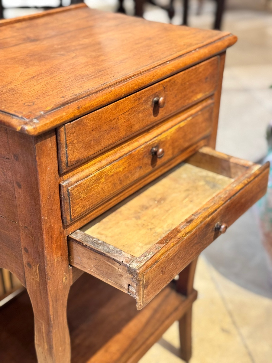 Petite table à écran en noyer, style Louis XV-photo-4
