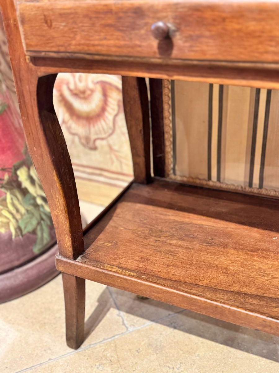 Petite table à écran en noyer, style Louis XV-photo-5