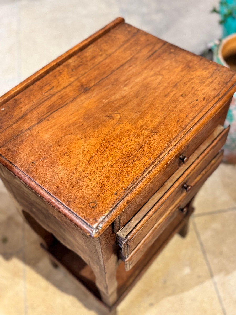 Petite table à écran en noyer, style Louis XV-photo-7