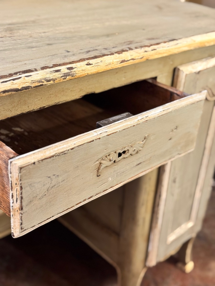 Bureau provençal Louis XV en bois peint – XVIIIe siècle-photo-3