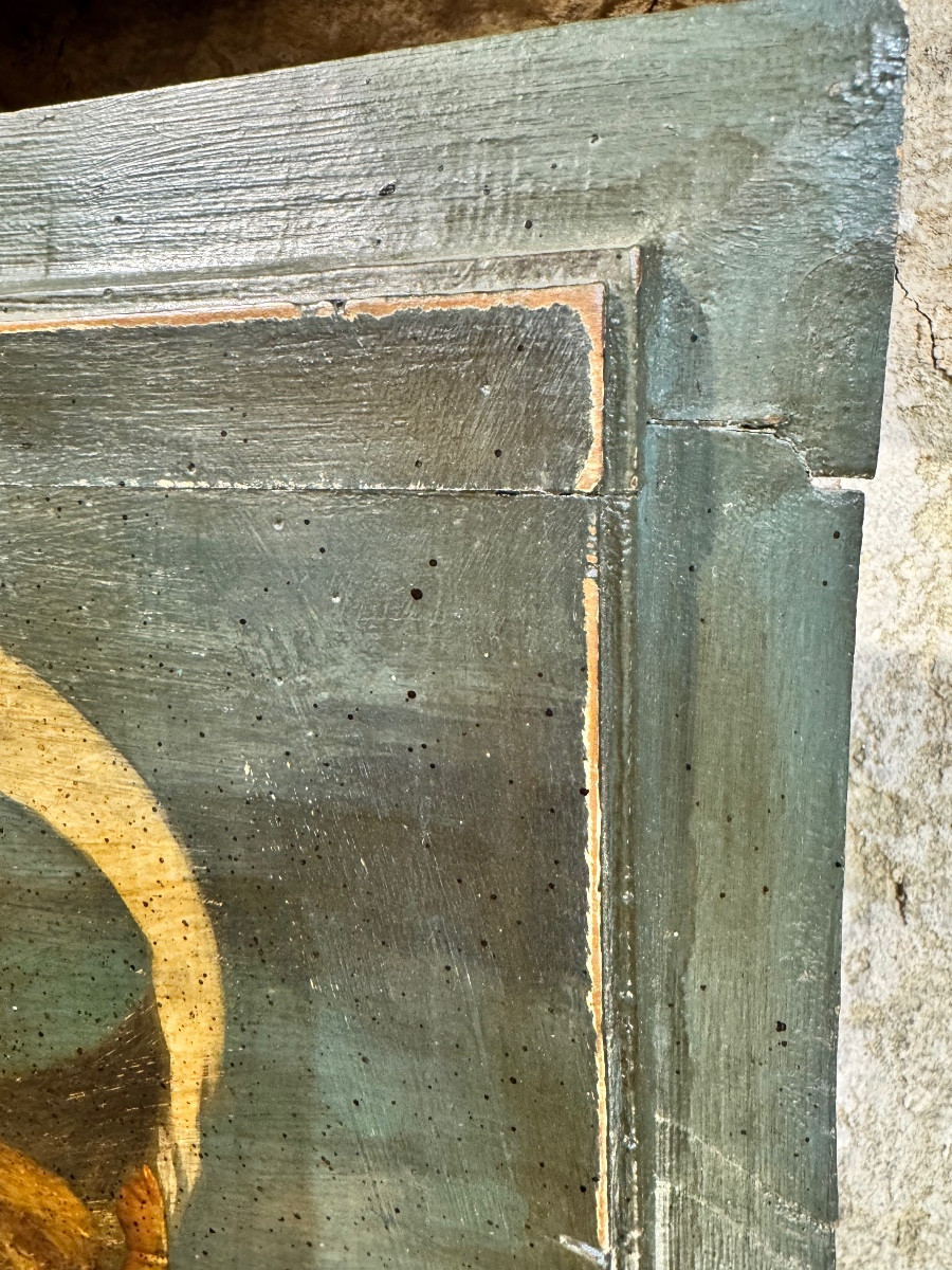 Deux panneaux peints (ou portes de meuble) – Italie du Nord, fin XVIIIe siècle / tout début XIX-photo-2