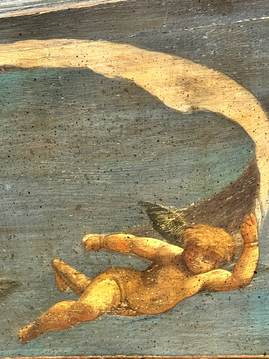 Deux panneaux peints (ou portes de meuble) – Italie du Nord, fin XVIIIe siècle / tout début XIX-photo-3