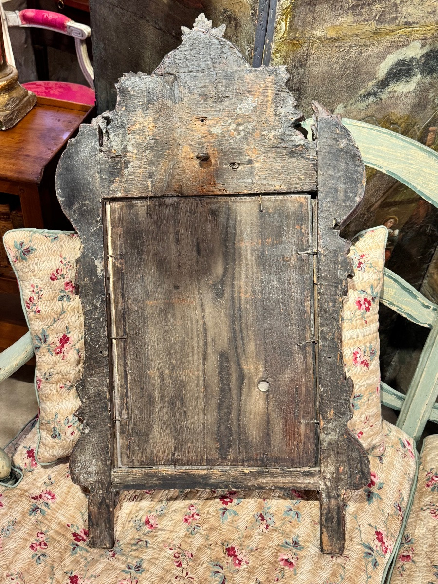 Louis XVI Style Mirror With Pediment, 18th Century-photo-4