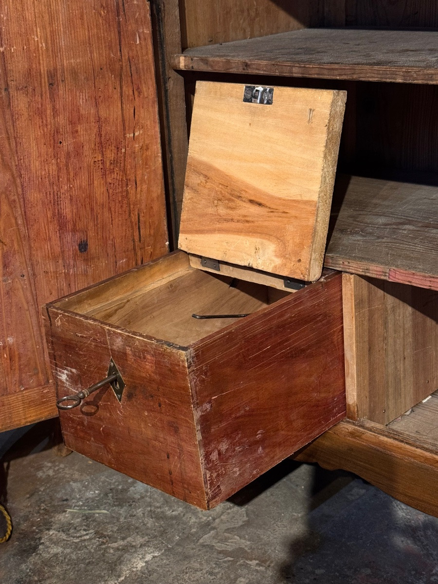 Très Petit secrétaire Louis XV en noyer blond – XVIIIᵉ siècle-photo-6