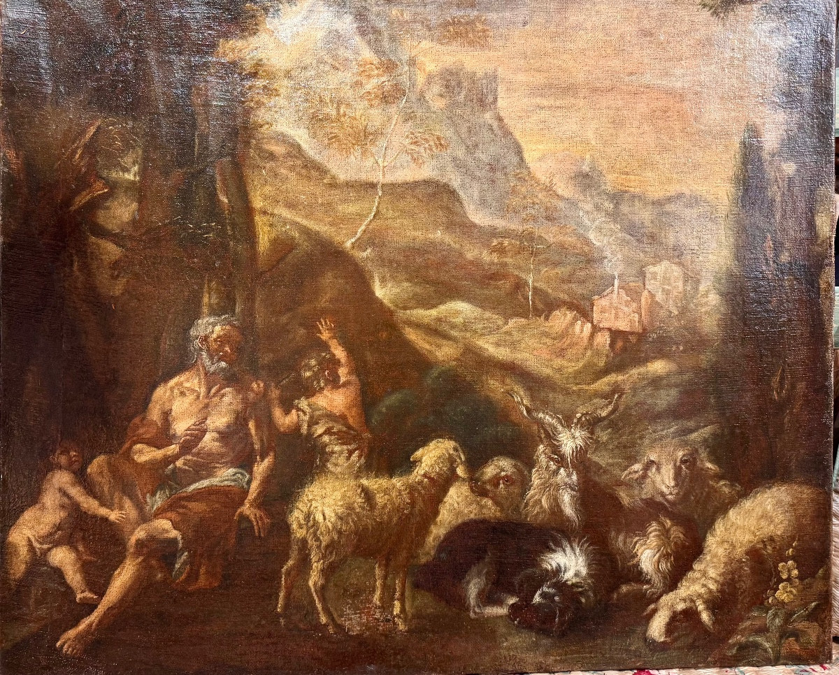 Painting Depicting A Pastoral Scene – 17th Century
