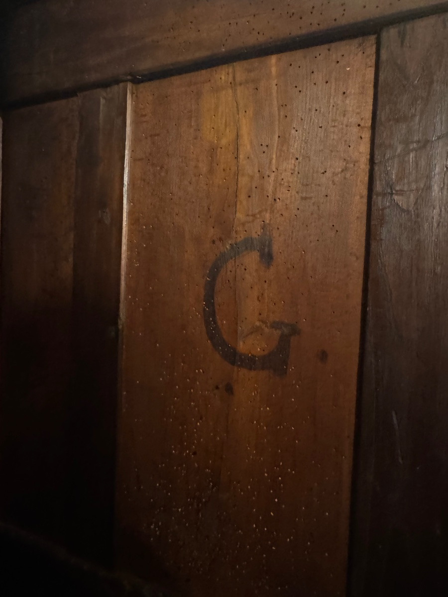 Small Louis XV Walnut Commode With Marble Top, 18th Century-photo-6