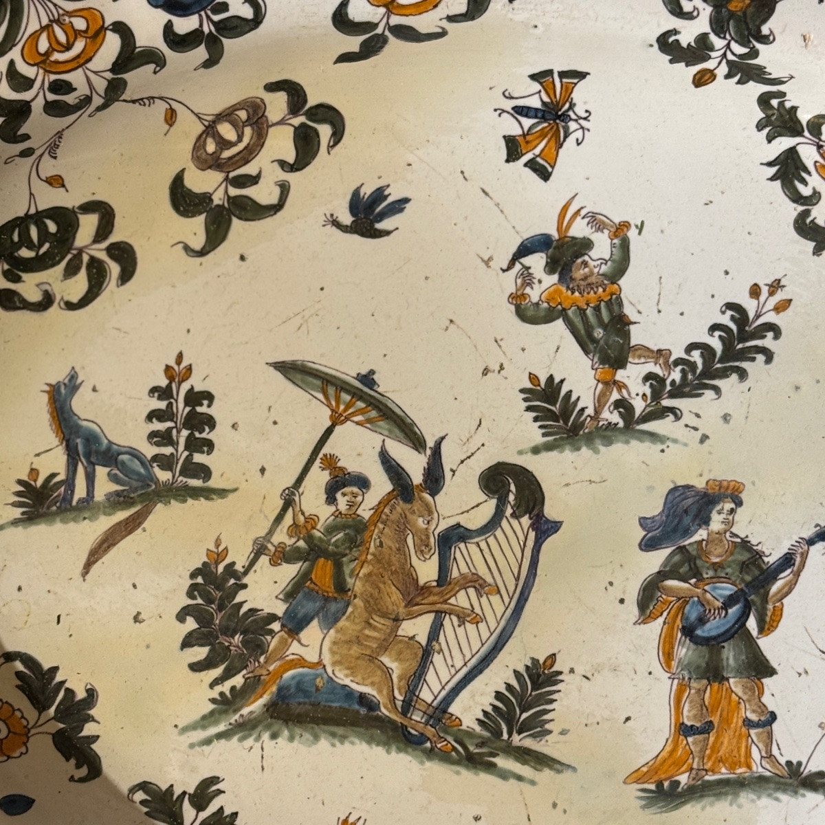 Plat ovale en faïence de Moustiers XVIIIᵉ siècle  – fabrique d’Olérys-photo-2