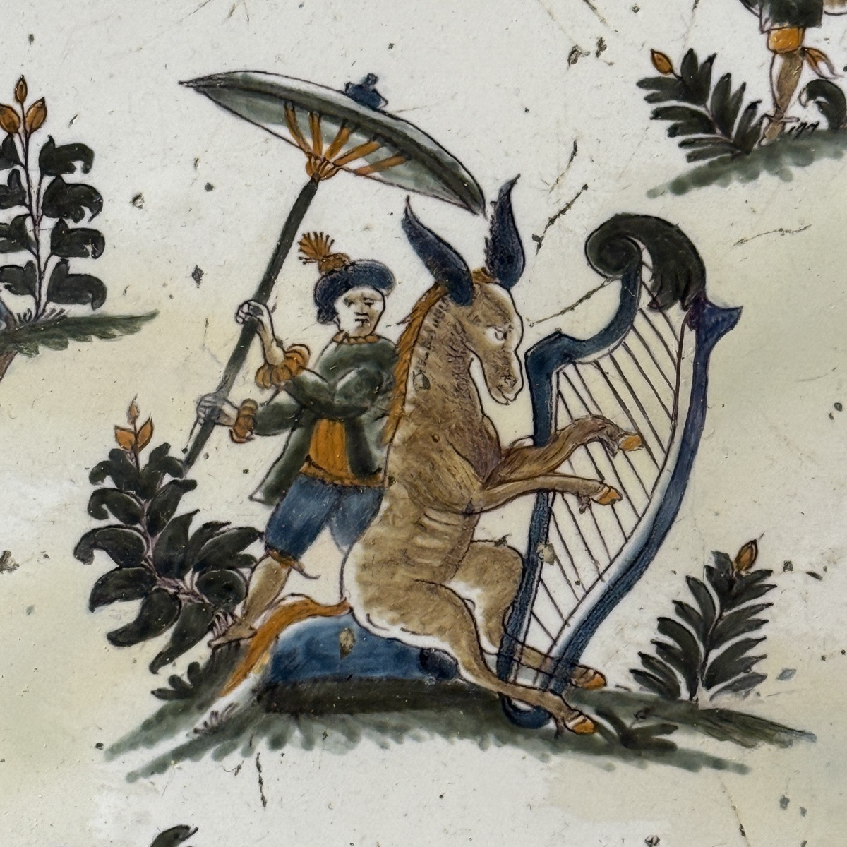 Plat ovale en faïence de Moustiers XVIIIᵉ siècle  – fabrique d’Olérys-photo-4