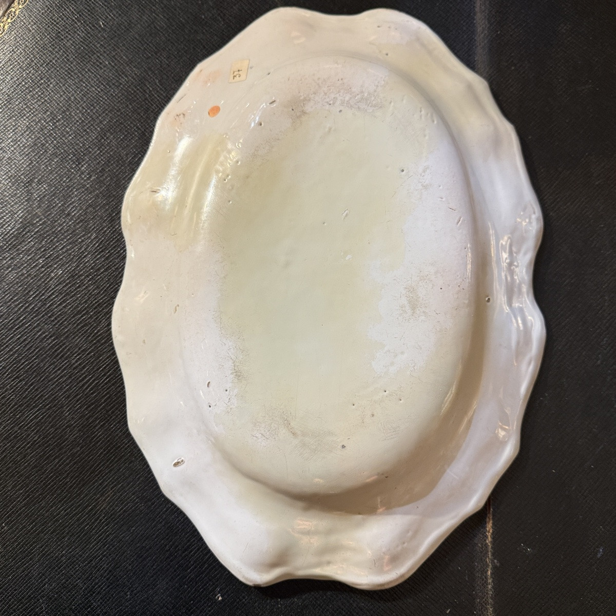 Plat ovale en faïence de Moustiers XVIIIᵉ siècle  – fabrique d’Olérys-photo-5