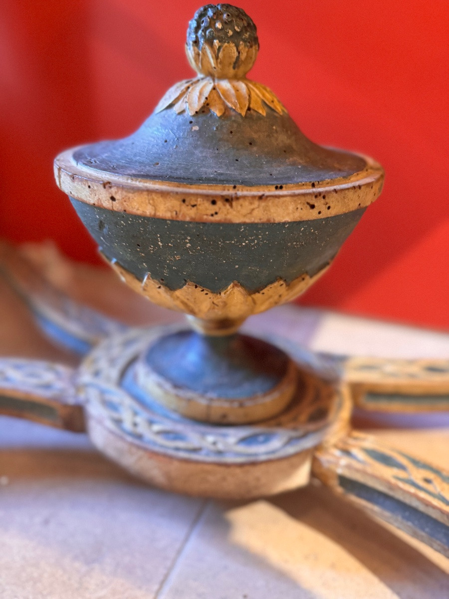 Console aixoise d’époque Louis XVI en bois sculpté et laqué, XVIIIe siècle-photo-6