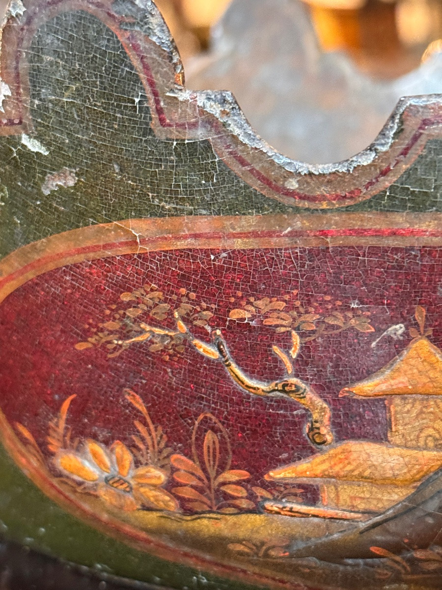 European Lacquered Glass Cooler - 18th Century-photo-4