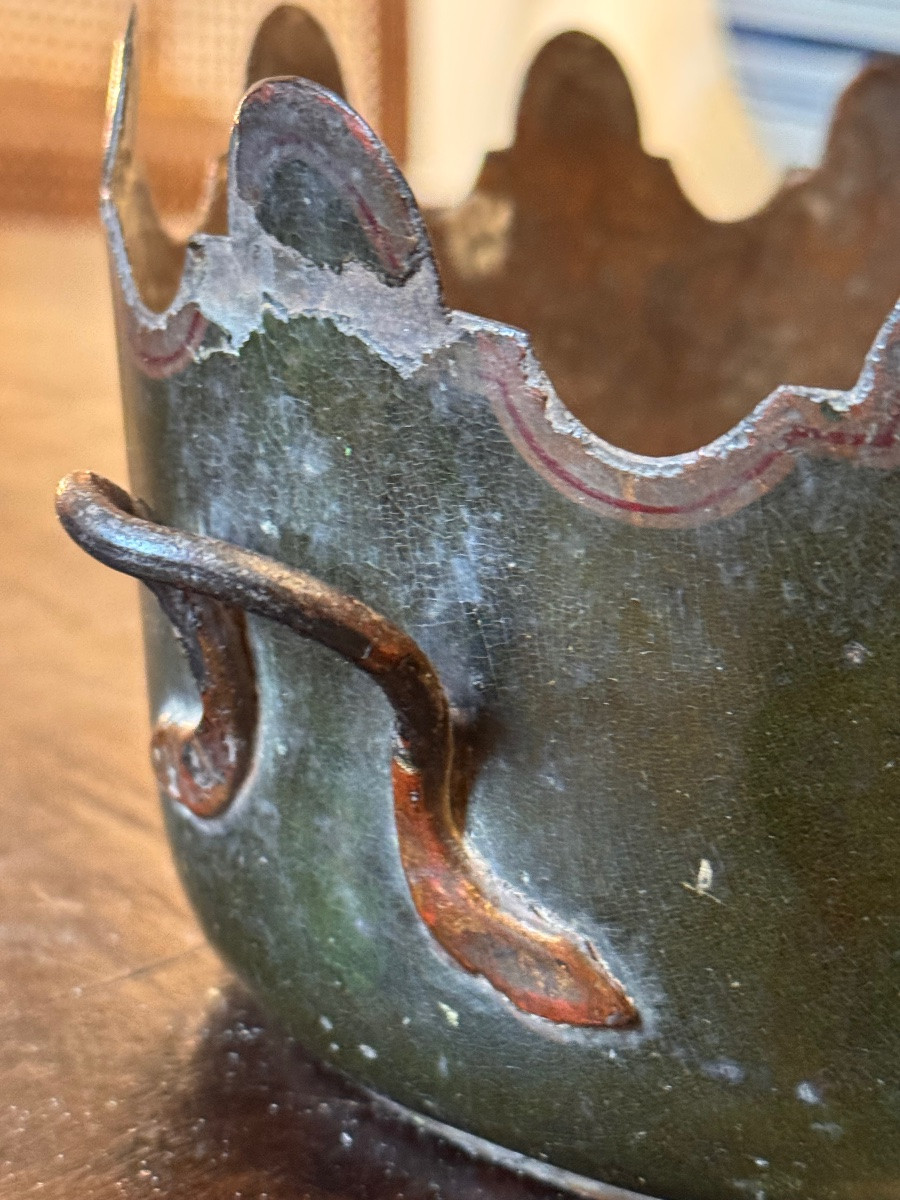 European Lacquered Glass Cooler - 18th Century-photo-2