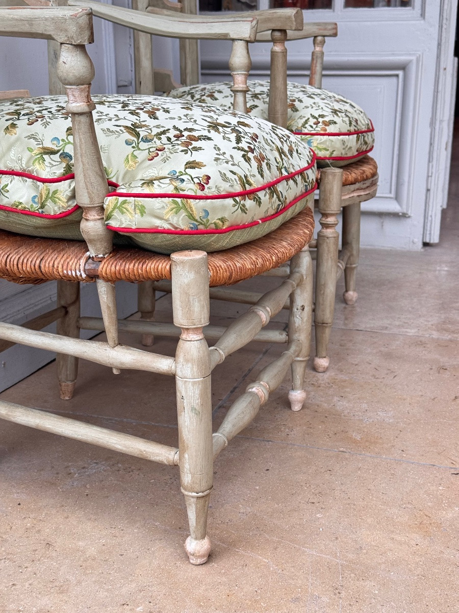 Two Louis XVI Period Armchairs, 18th Century-photo-3