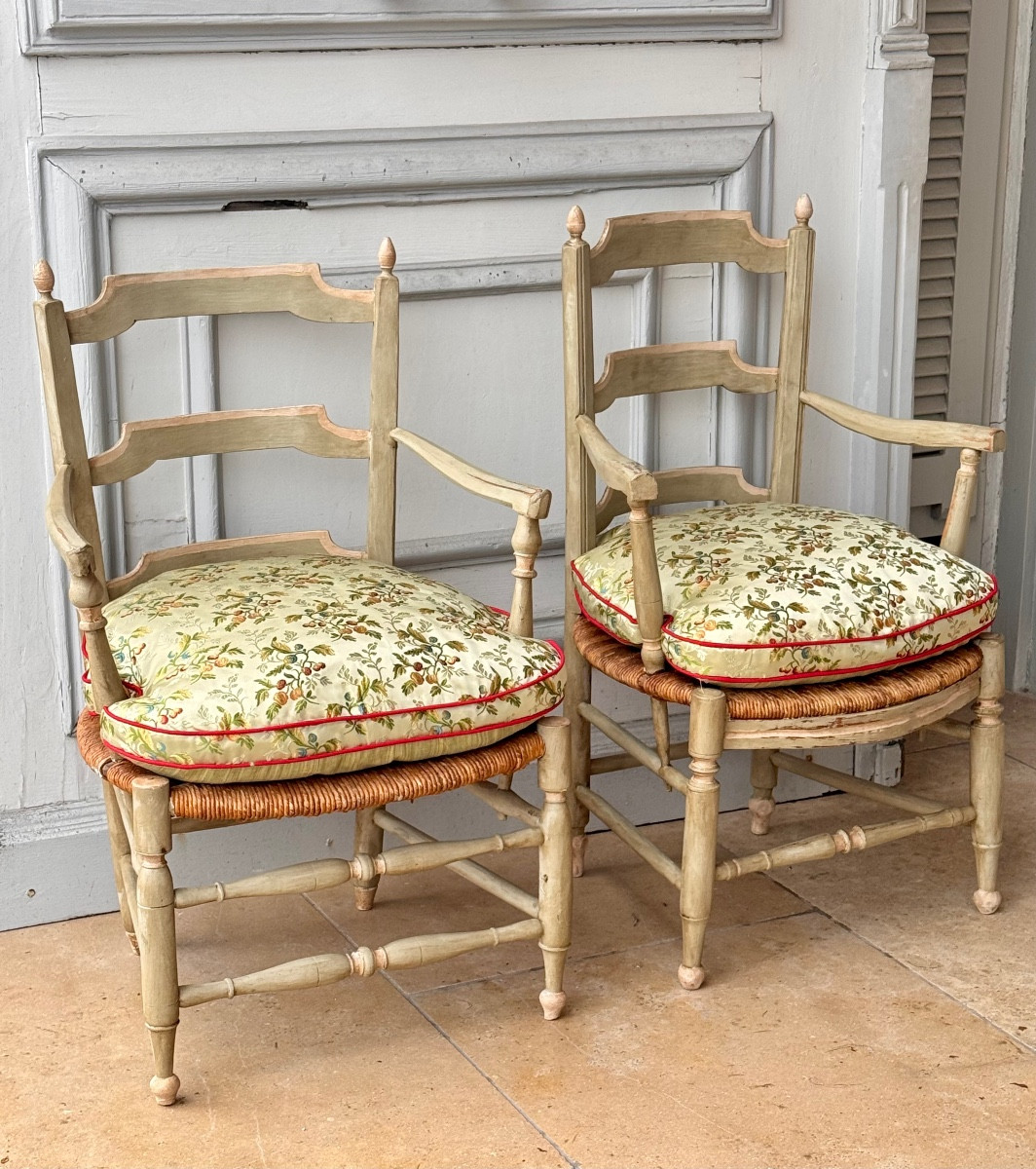 Two Louis XVI Period Armchairs, 18th Century