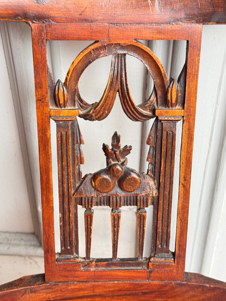 Paire de chaise d’époque directoire fin 18eme-photo-2
