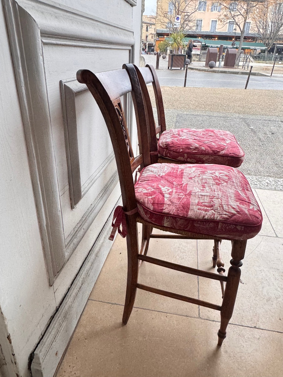 Paire de chaise d’époque directoire fin 18eme-photo-8