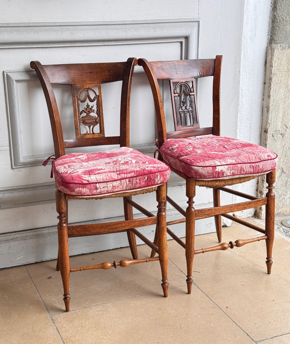 Paire de chaise d’époque directoire fin 18eme