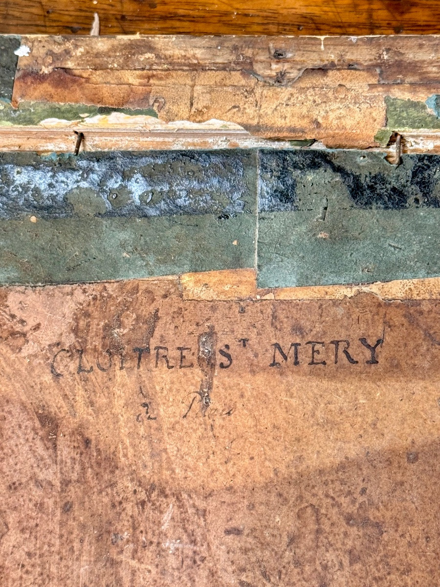 Suite de quatre huiles sur carton – Vues parisienne , vers 1830-1870-photo-6