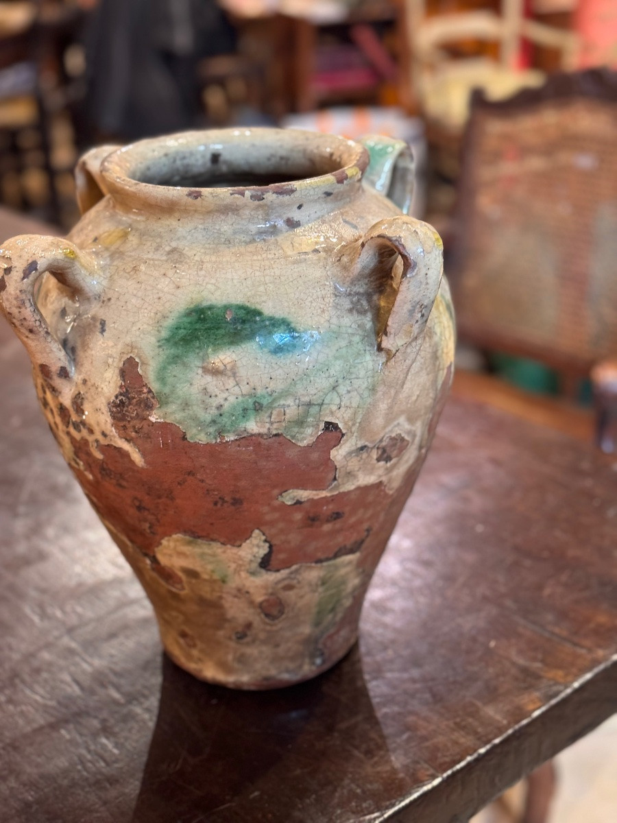 Glazed Earthenware Jar – Espagne, 19th Century-photo-2