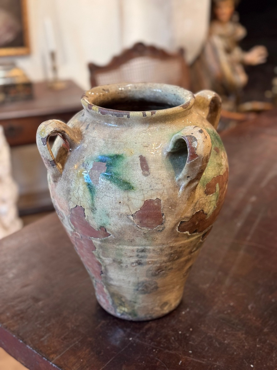 Glazed Earthenware Jar – Espagne, 19th Century-photo-4