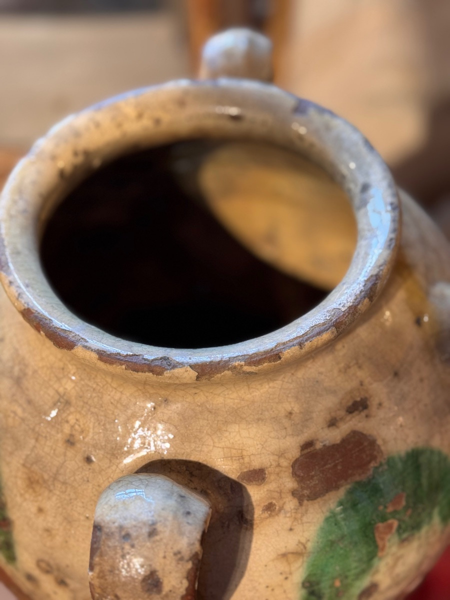 Glazed Earthenware Jar – Espagne, 19th Century-photo-1