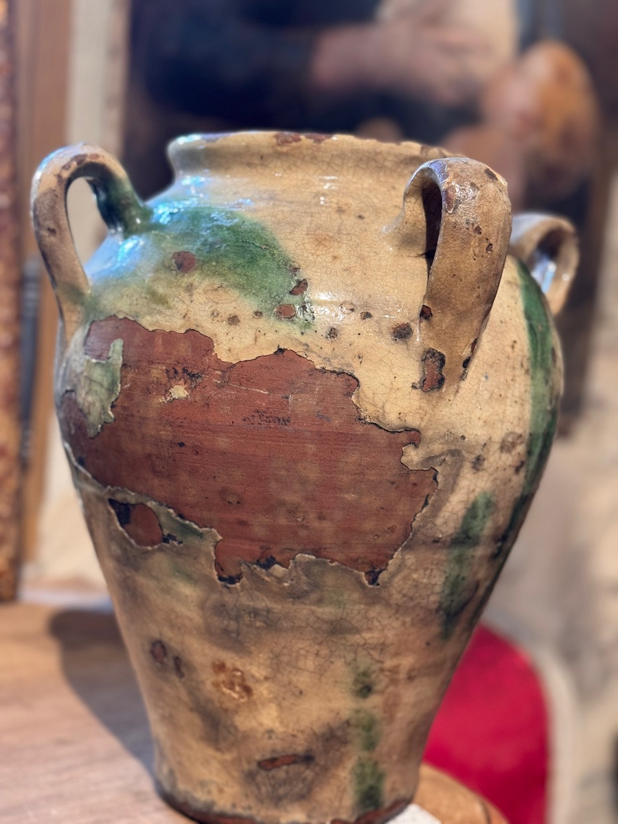 Glazed Earthenware Jar – Espagne, 19th Century-photo-2