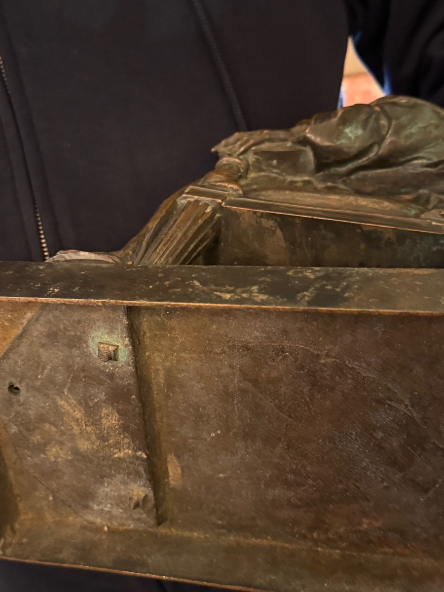 Voltaire Seated, After Jean-antoine Houdon (1741-1828) – 19th Century Bronze-photo-8