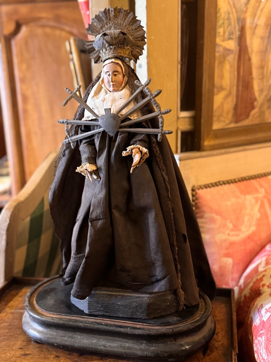 Notre-Dame des Sept Douleurs – Sculpture de dévotion, fin XVIIIe – début XIXe siècle-photo-1