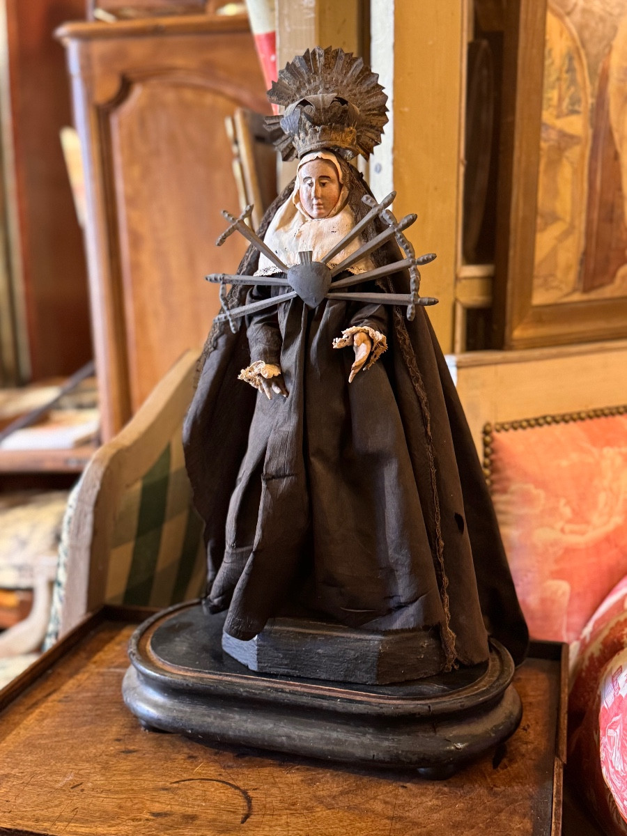 Notre-Dame des Sept Douleurs – Sculpture de dévotion, fin XVIIIe – début XIXe siècle