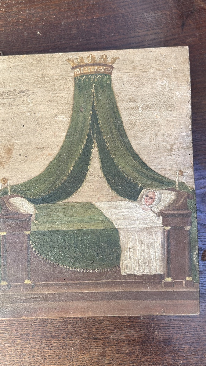 Ex-voto italien daté 1626 – Scène de guérison et apparition mariale – “V.F.G.R.”-photo-3